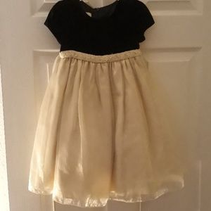 Elegant Black and Tan Dress